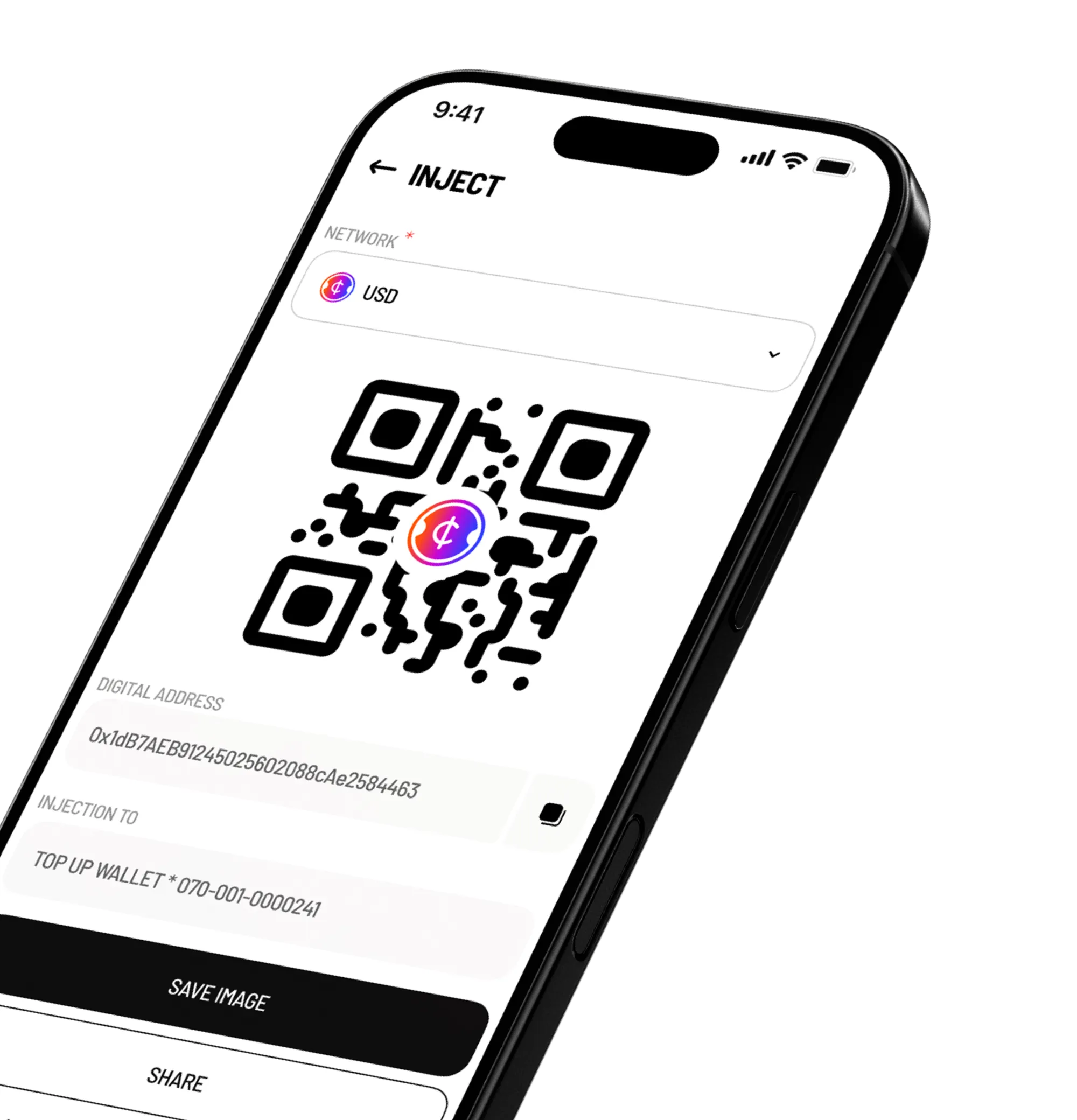 collateral top-up and card activation